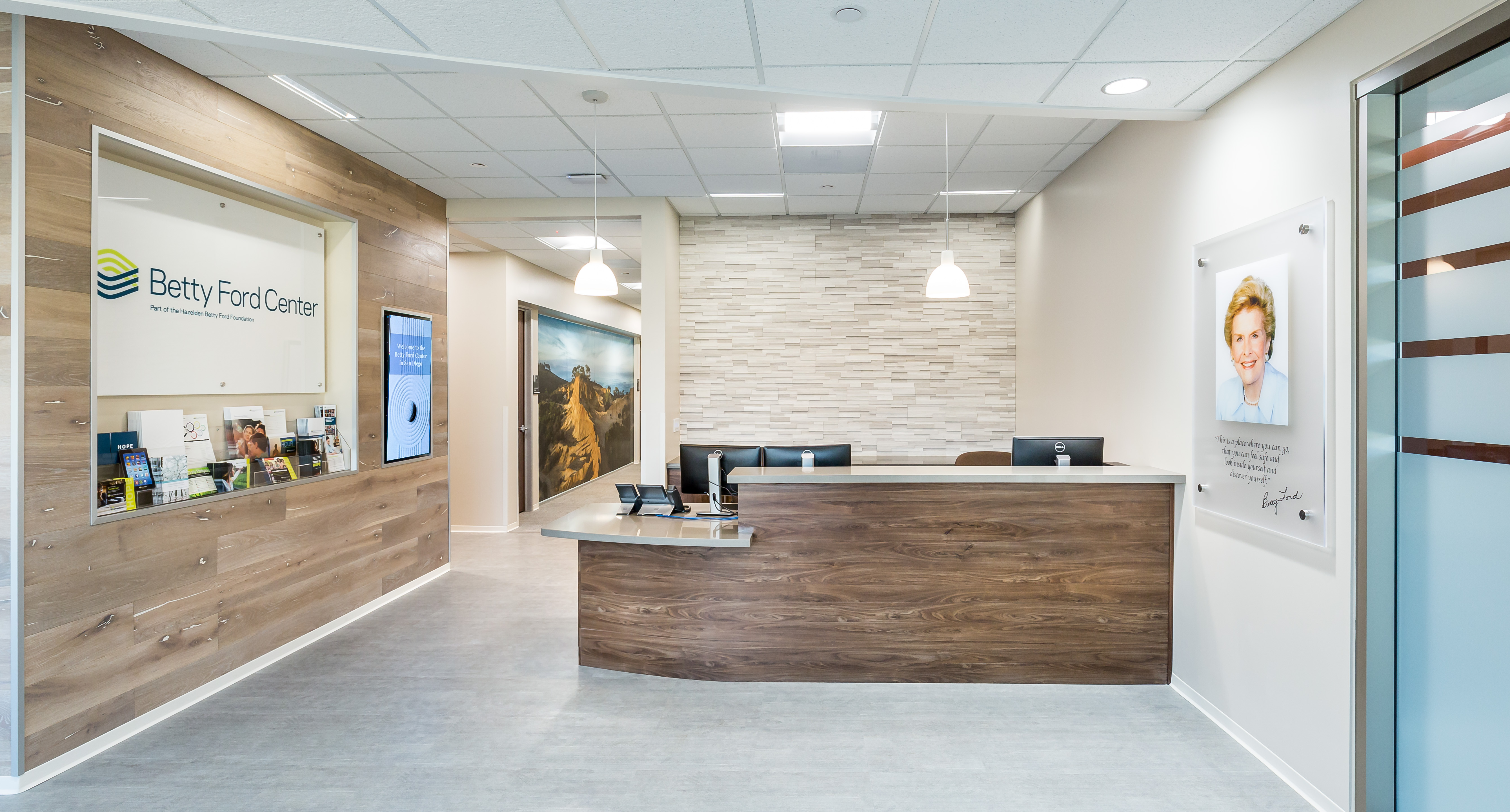 A view inside the Hazelden Betty Ford lobby in San Diego