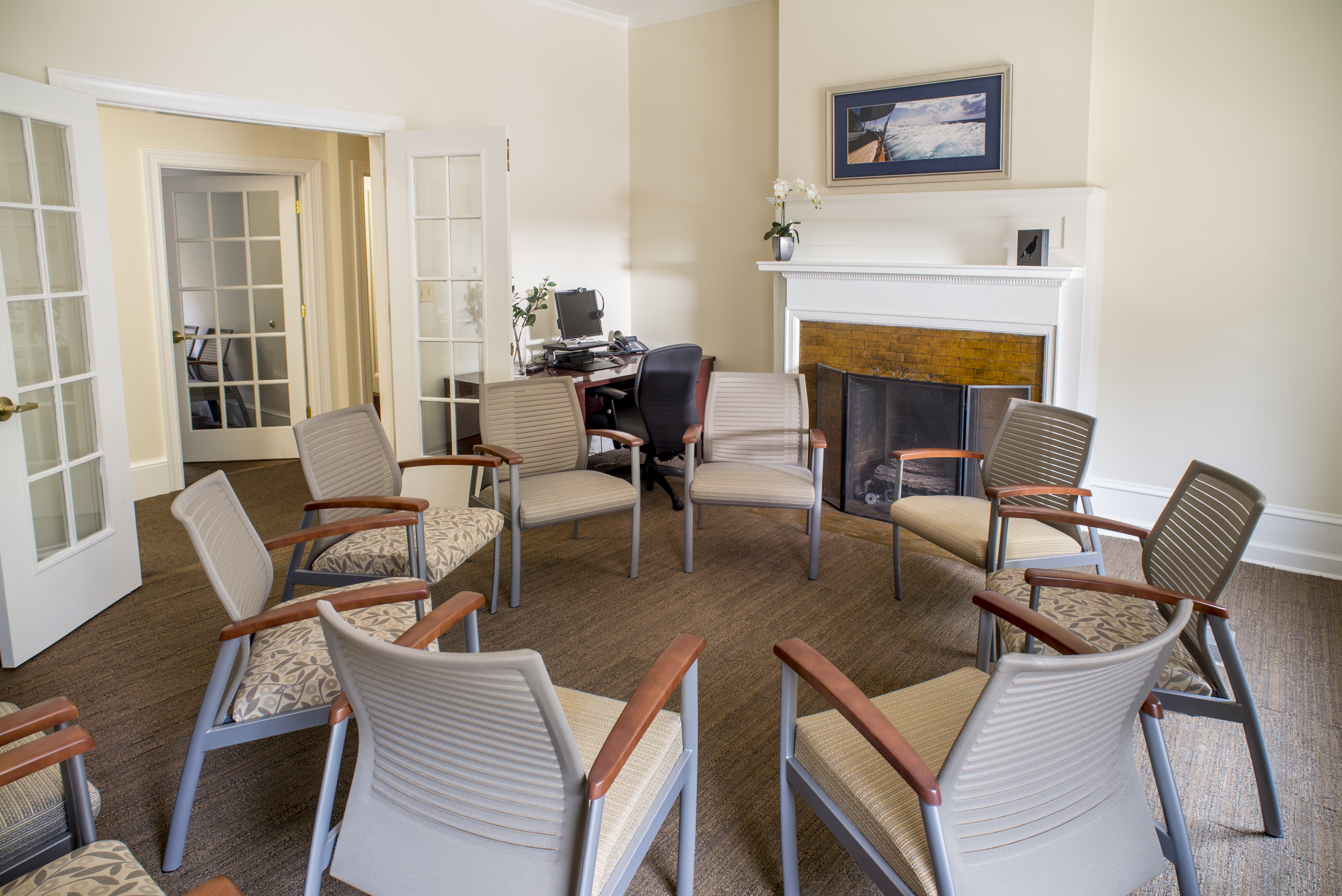 A view inside the Hazelden Betty Ford group therapy room
