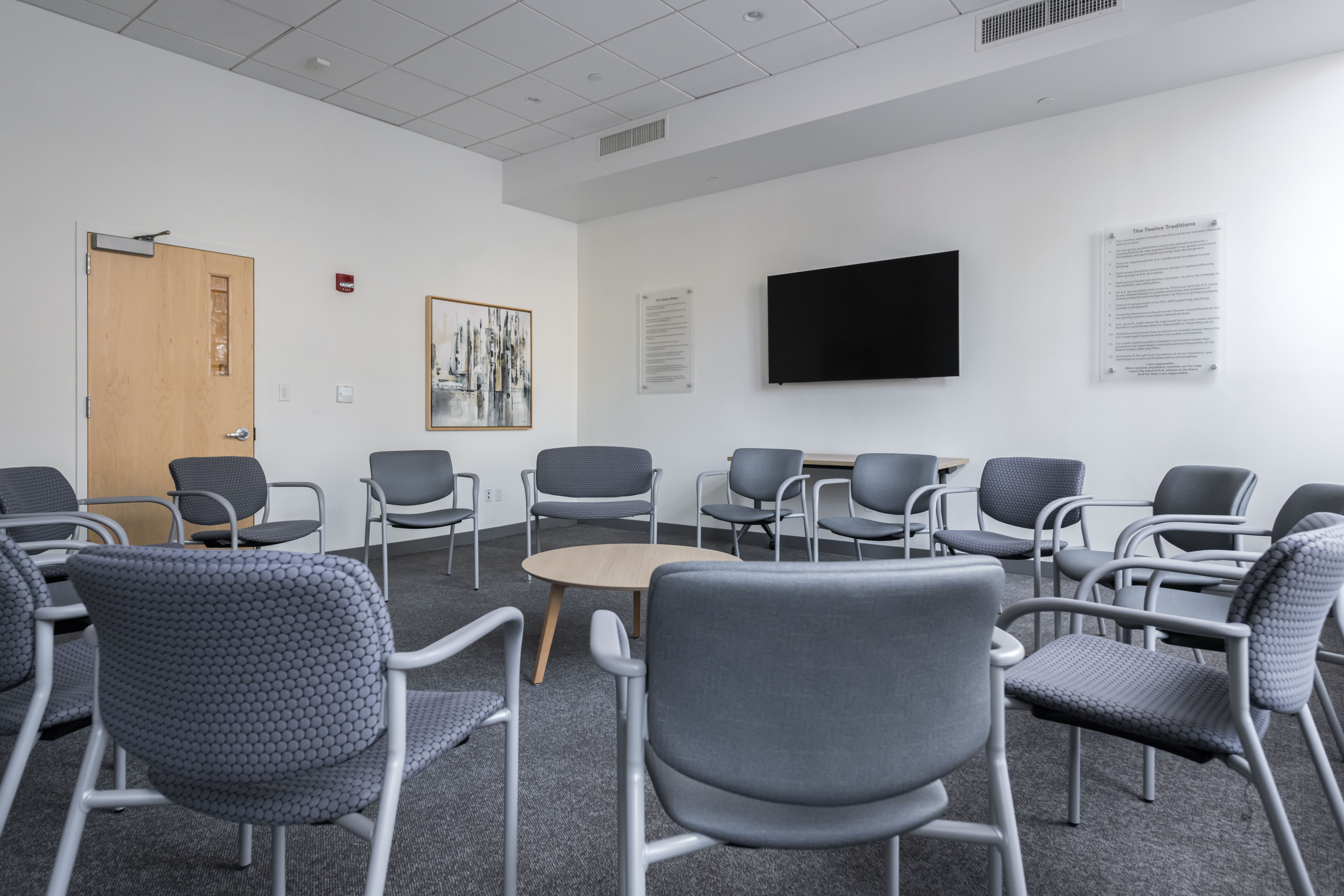 The Tribeca meeting room with chairs arranged in a circle